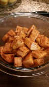 Coated sweet potatoes